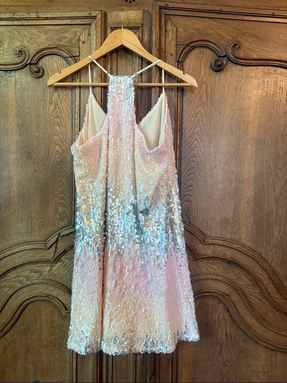 Lavender Brown Ombré sequin mini cocktail dress - Picture 10 of 13
